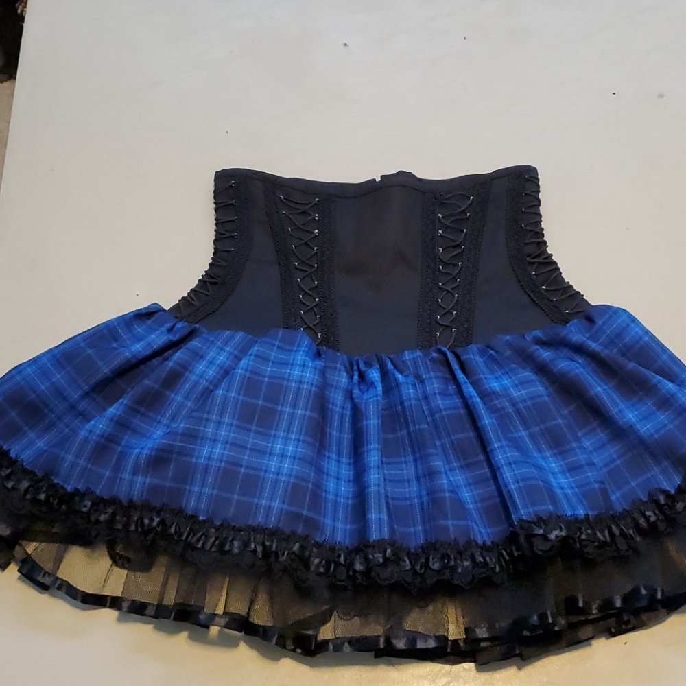 Living Dead Souls high waisted plaid skirt